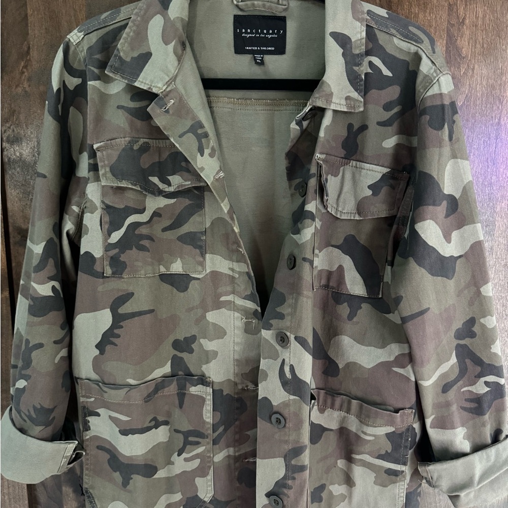 Sanctuary army green camo jacket